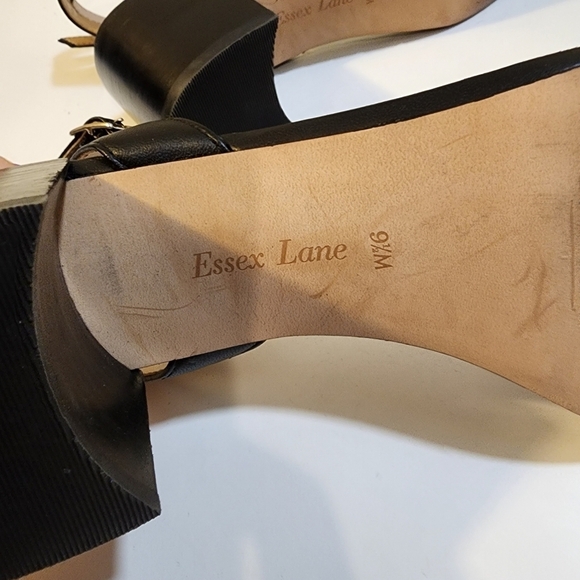 Essex Lane Saviava black medium block heels sandals size 9 1/2 - Picture 10 of 10